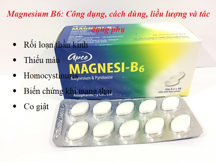 Magnesium B6 cong dung lieu dung tac dung phu